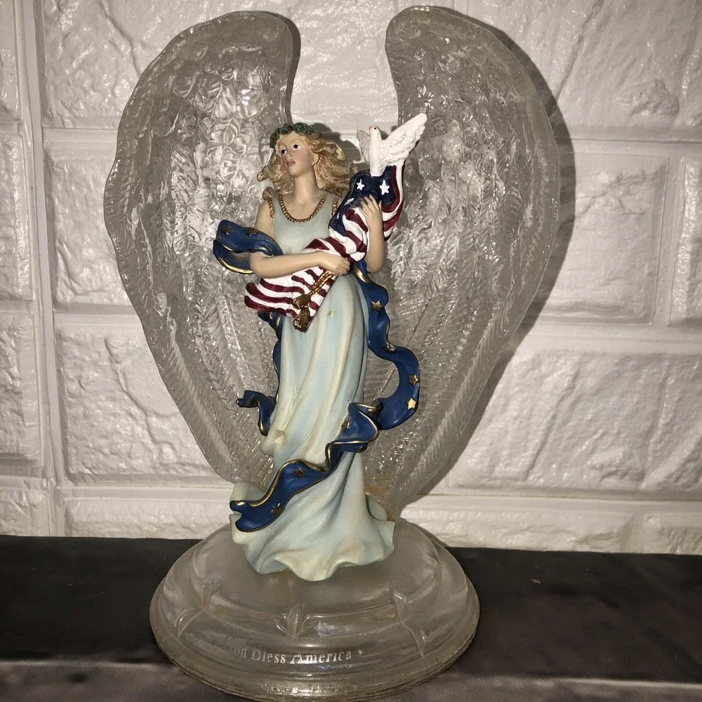 Vtg LOT Of 2  Resin Angel of Glory & Liberty Spirit of‎ America 8